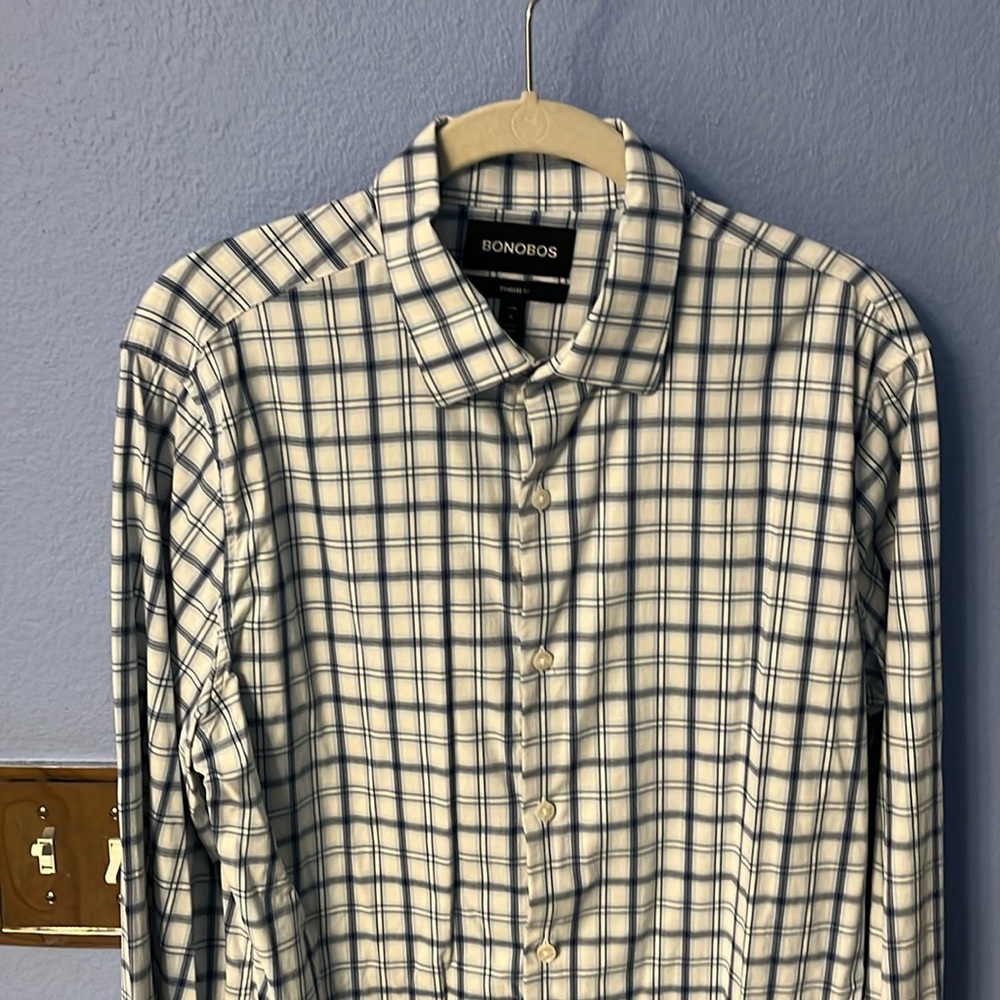 Bonobos performance button up long sleeve shirt medium